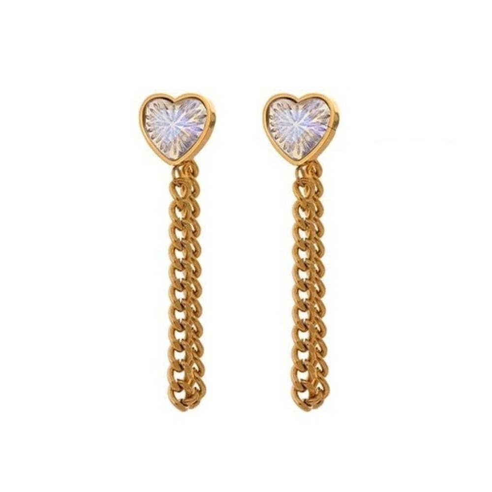 18k Gold Plated Shiny Cubic Zirconia Earrings